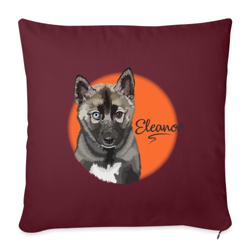 Eleanor the Husky from Gone to the Snow Dogs - Throw Pillow Cover 17.5” x 17.5”
