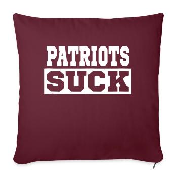 Débardeur Patriots Suck I Hate Patriots - Housse de coussin décorative - bordeaux - Devant