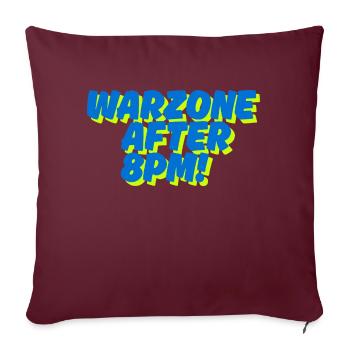Warzone After 8pm - Throw Pillow Cover 17.5” x 17.5” - burgundy - Front