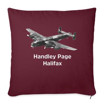 Handley Page Victor aircraft - Throw Pillow Cover 17.5” x 17.5” - burgundy - Front