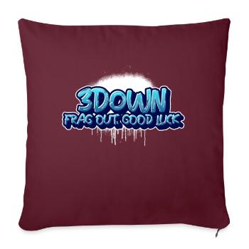 3DOWN spray - Throw Pillow Cover 17.5” x 17.5” - burgundy - Front