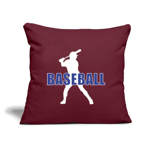 Classic Baseball Swing - Throw Pillow Cover 17.5” x 17.5”
