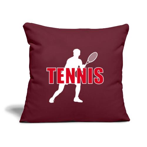 Red Court Tennis - Throw Pillow Cover 17.5” x 17.5”