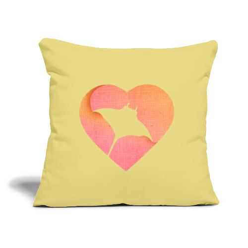 Stingray Heart - Throw Pillow Cover 17.5” x 17.5”