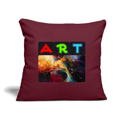 Waves of Art - Throw Pillow Cover 17.5” x 17.5”