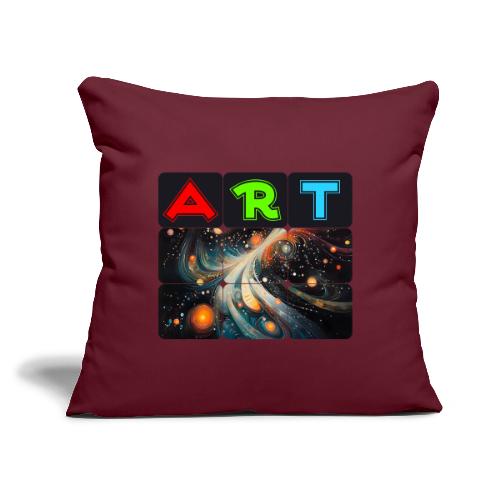 Swirls of Colorful Art - Throw Pillow Cover 17.5” x 17.5”