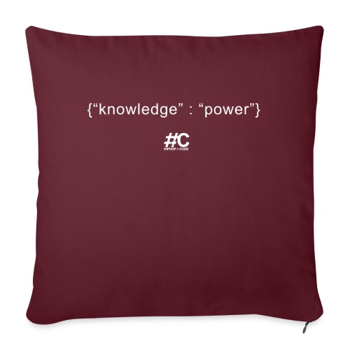 knowledge is the key - Throw Pillow Cover 17.5” x 17.5”