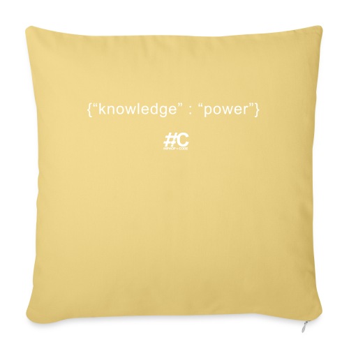 knowledge is the key - Throw Pillow Cover 17.5” x 17.5”