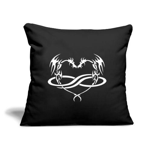 Polydragon (white) - Throw Pillow Cover 17.5” x 17.5”