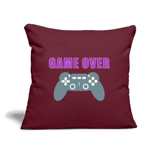 Game Over Gamer Controller Design - Throw Pillow Cover 17.5” x 17.5”