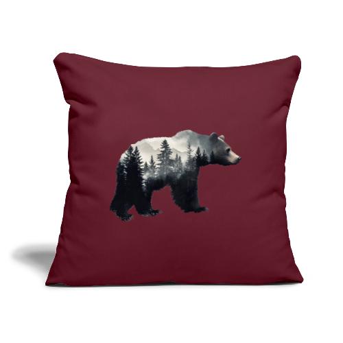 Forest Within the Bear - Throw Pillow Cover 17.5” x 17.5”