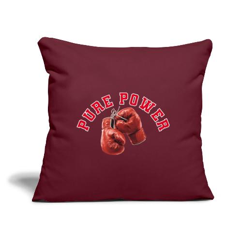 Boxing: Pure Power Punch - Throw Pillow Cover 17.5” x 17.5”