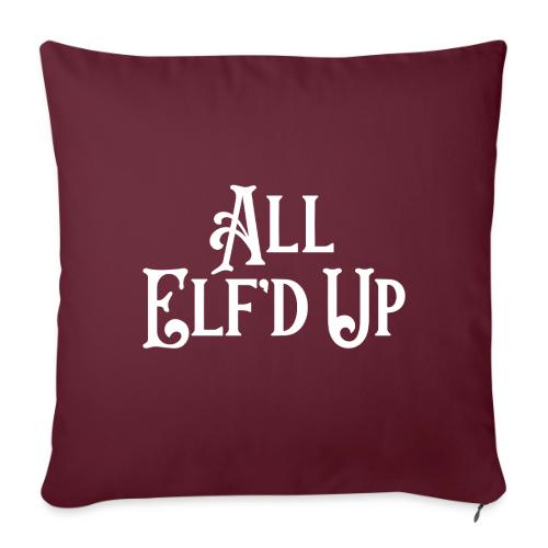 All Elf'd Up in White - Throw Pillow Cover 17.5” x 17.5”
