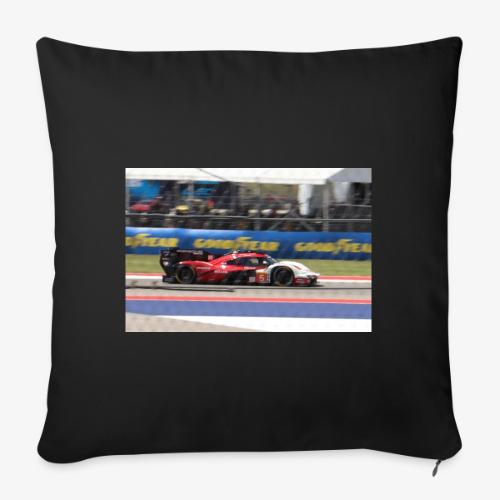 Racecar red black and white - Throw Pillow Cover 17.5” x 17.5”