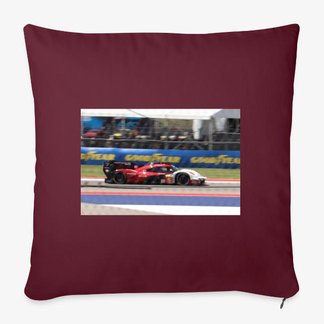 Racecar red black and white