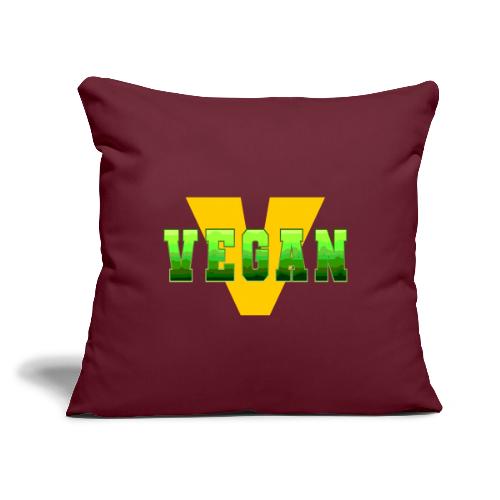 Vegan Energy V - Throw Pillow Cover 17.5” x 17.5”
