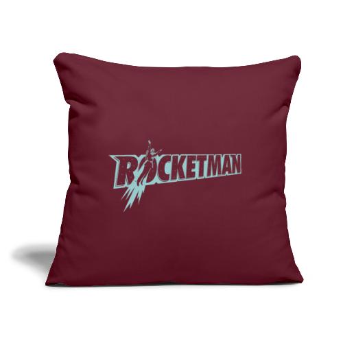 Rocketman - Blue - Throw Pillow Cover 17.5” x 17.5”