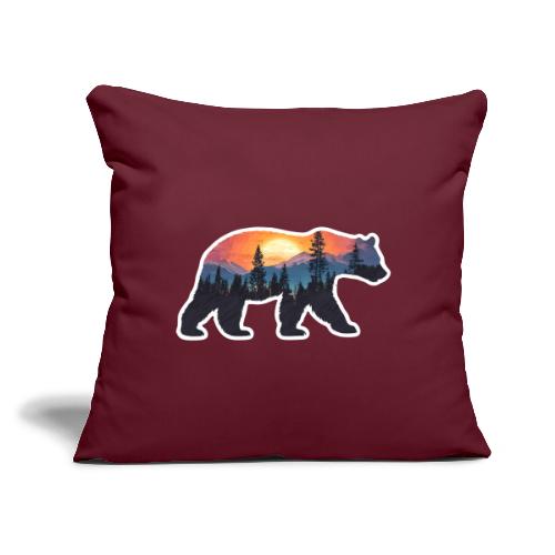 Mountain Spirit Bear - Throw Pillow Cover 17.5” x 17.5”