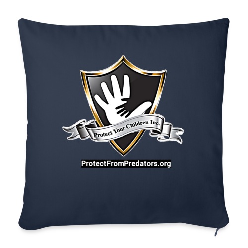 Protect Your Children Inc Shield and Website - Throw Pillow Cover 17.5” x 17.5”