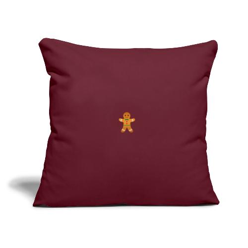 Gingerbread Dude - Throw Pillow Cover 17.5” x 17.5”