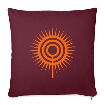 Atlantis Symbol - Plato - Symbol New Wisdom / - Throw Pillow Cover 17.5” x 17.5” - burgundy - Front