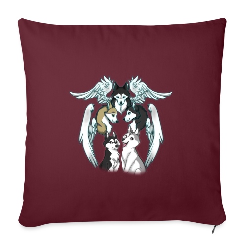 Siberian Husky Angels - Throw Pillow Cover 17.5” x 17.5”