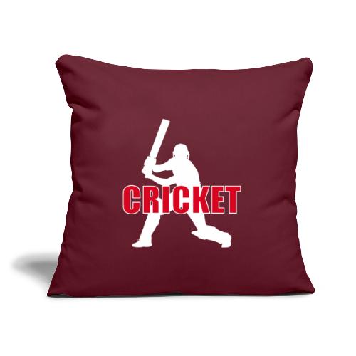 Power Play Cricket - Throw Pillow Cover 17.5” x 17.5”