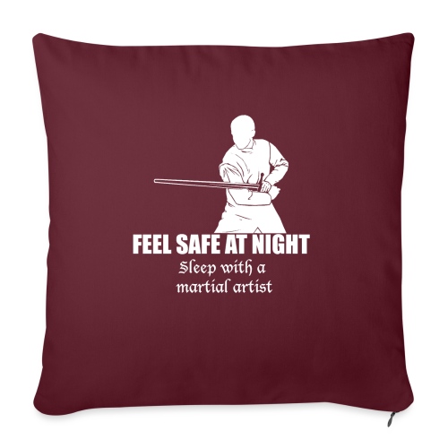 Feel safe male LS - Throw Pillow Cover 17.5” x 17.5”