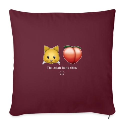 Cat Butt The Aftah Dahk Show - Throw Pillow Cover 17.5” x 17.5”