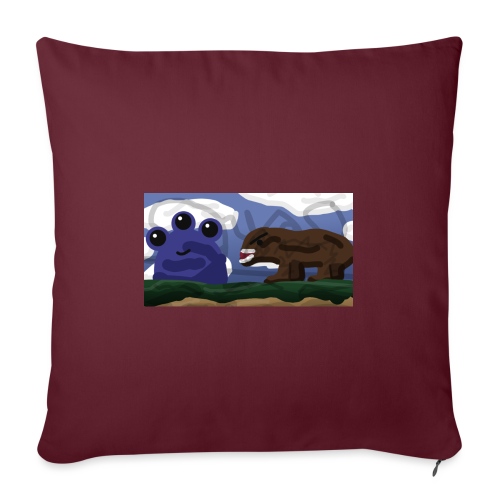 Bear Encounter - Throw Pillow Cover 17.5” x 17.5”