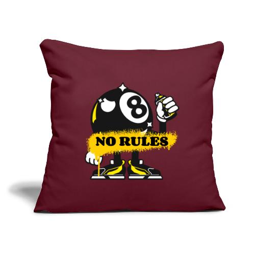 No Rules 8 Ball - Throw Pillow Cover 17.5” x 17.5”