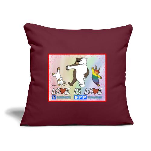 MooseLambs: Love Is Love - Throw Pillow Cover 17.5” x 17.5”
