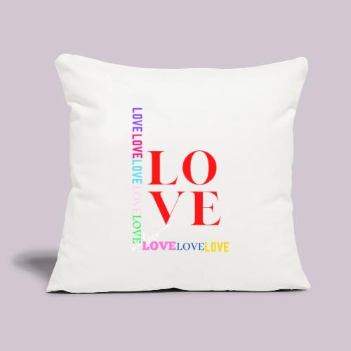 LOVE - Throw Pillow Cover 17.5” x 17.5”
