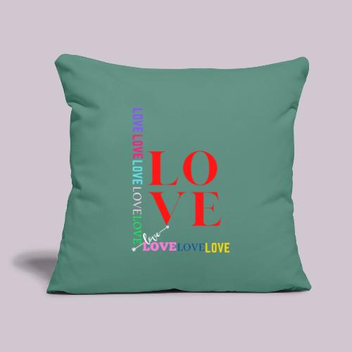 LOVE - Throw Pillow Cover 17.5” x 17.5”