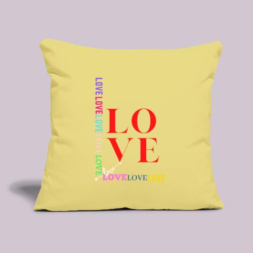 LOVE - Throw Pillow Cover 17.5” x 17.5”