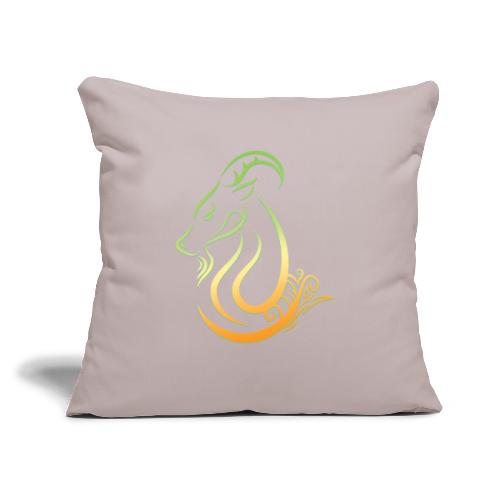 Capricorn Zodiac Sea Goat Astrology Logo - Throw Pillow Cover 17.5” x 17.5”