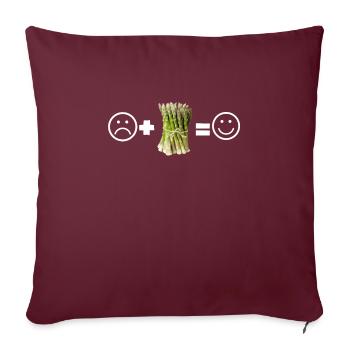 Asparagus Seeds For Planting - Throw Pillow Cover 17.5” x 17.5” - burgundy - Front