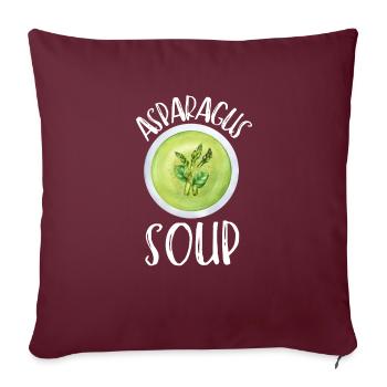Asparagus Seeds For Planting - Throw Pillow Cover 17.5” x 17.5” - burgundy - Front