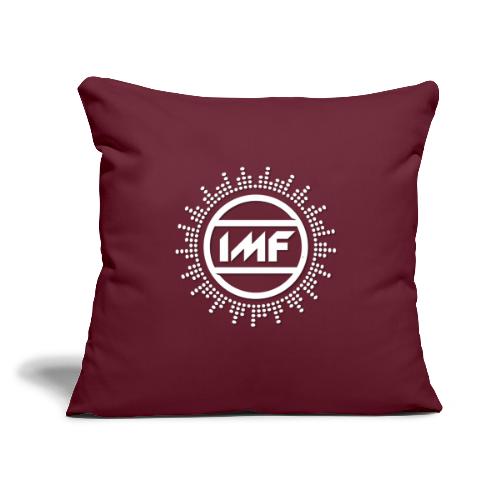 IMF Sunburst Logo in White - Throw Pillow Cover 17.5” x 17.5”