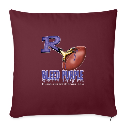 ravens r bleed shirt png - Throw Pillow Cover 17.5” x 17.5”
