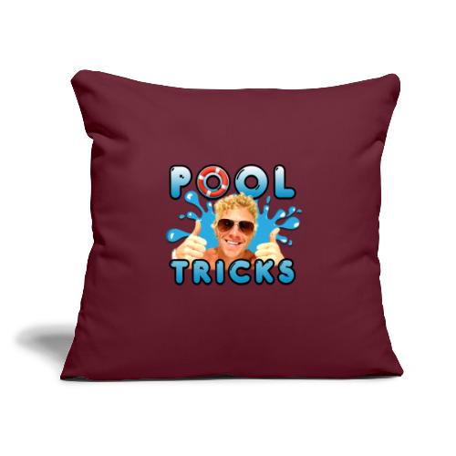 POOL TRICKS - Throw Pillow Cover 17.5” x 17.5”