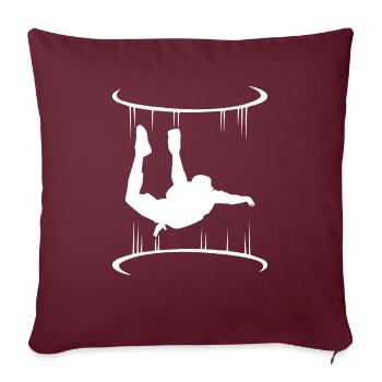 Cool Freefall Freefly Wind Tunnel Bodyflying - Throw Pillow Cover 17.5” x 17.5” - burgundy - Front