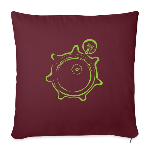 Athlete Engineers Stopwatch - Green - Throw Pillow Cover 17.5” x 17.5”
