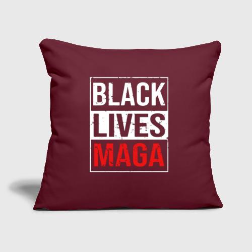 black lives maga - Throw Pillow Cover 17.5” x 17.5”