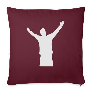 Celebrate - Throw Pillow Cover 17.5” x 17.5” - burgundy - Front
