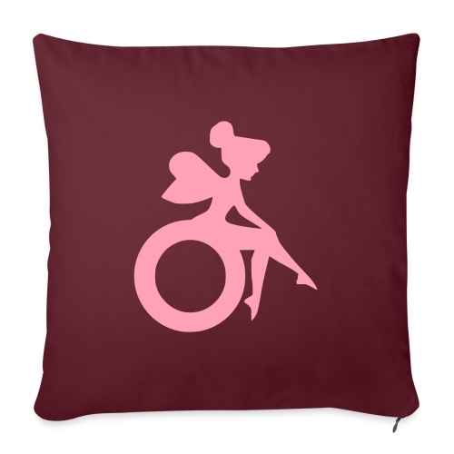 Image of a Wheelchair angel - Throw Pillow Cover 17.5” x 17.5”