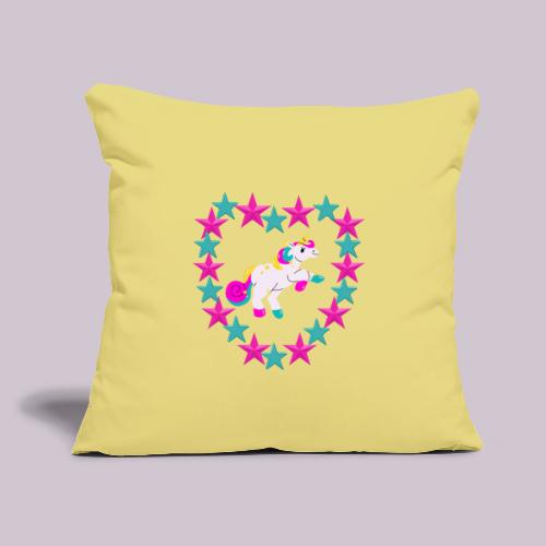 Mia Rose Unicorn - Throw Pillow Cover 17.5” x 17.5”