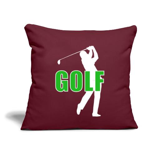 Golf: Classic Golf Motion - Throw Pillow Cover 17.5” x 17.5”