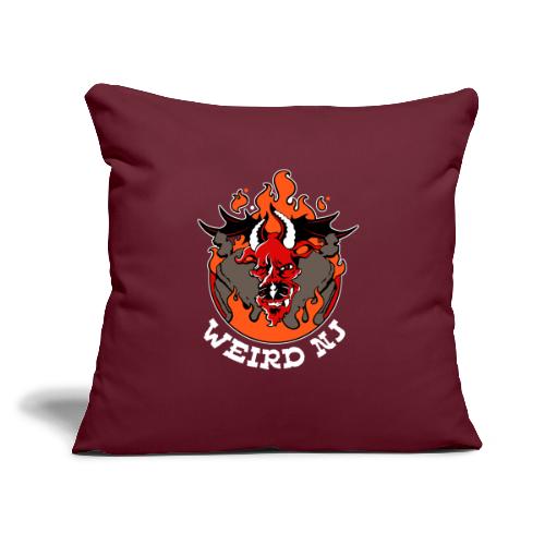 Wicked Jersey Devil with Flames & Tombstones - Throw Pillow Cover 17.5” x 17.5”
