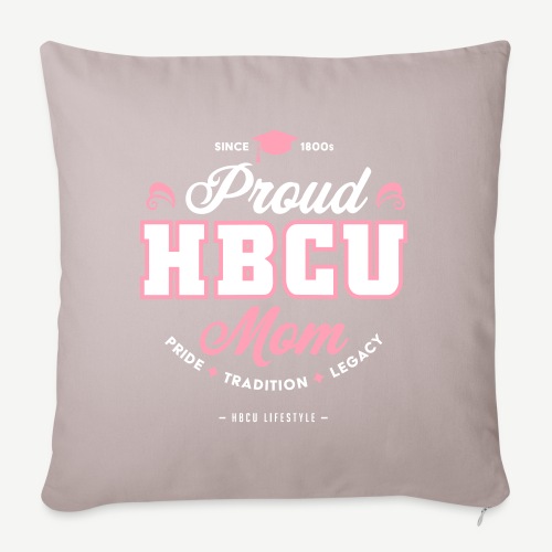 Proud HBCU Mom - Throw Pillow Cover 17.5” x 17.5”